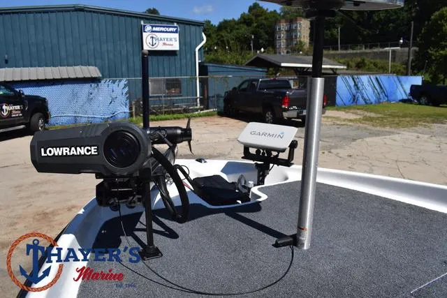 Slide: The Image of 2012 Bass Cat Pantera IV boat with Lowrance and Garmin equipment at Thayer's Marine. - 14