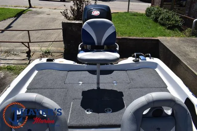 Slide: The Image of 2012 Bass Cat Pantera IV boat with seating and deck view. - 39