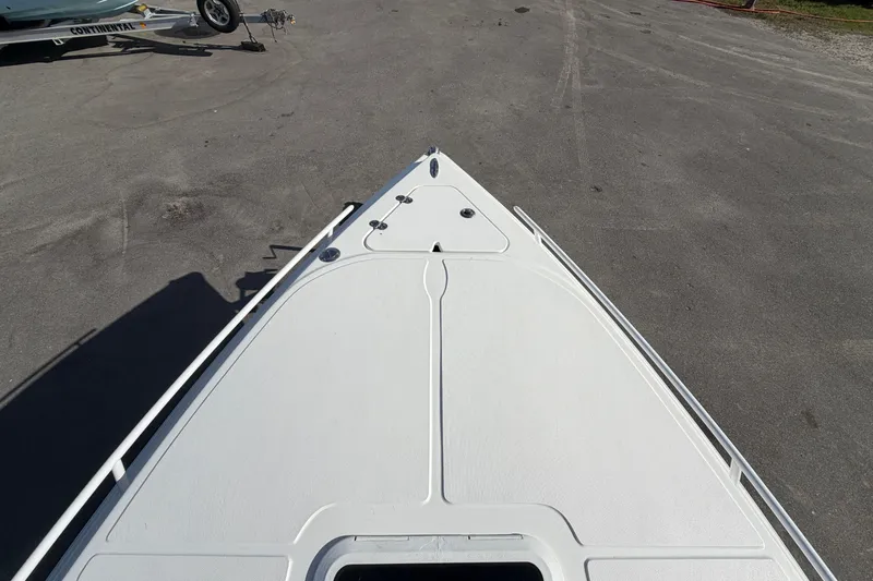 Slide: The Image of Bow view of 2021 Glasstream 280 SCX boat on a trailer. - 62