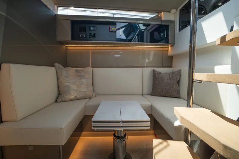 Slide: The Image of Luxurious interior of 2024 Dutch American Iconic DA 50 yacht with modern seating. - 29