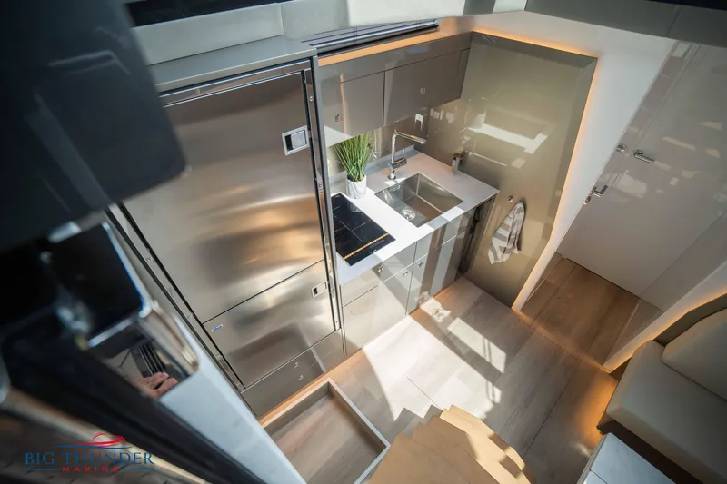 Slide: The Image of Modern kitchen interior in 2024 Dutch American Iconic DA 50 yacht. - 35