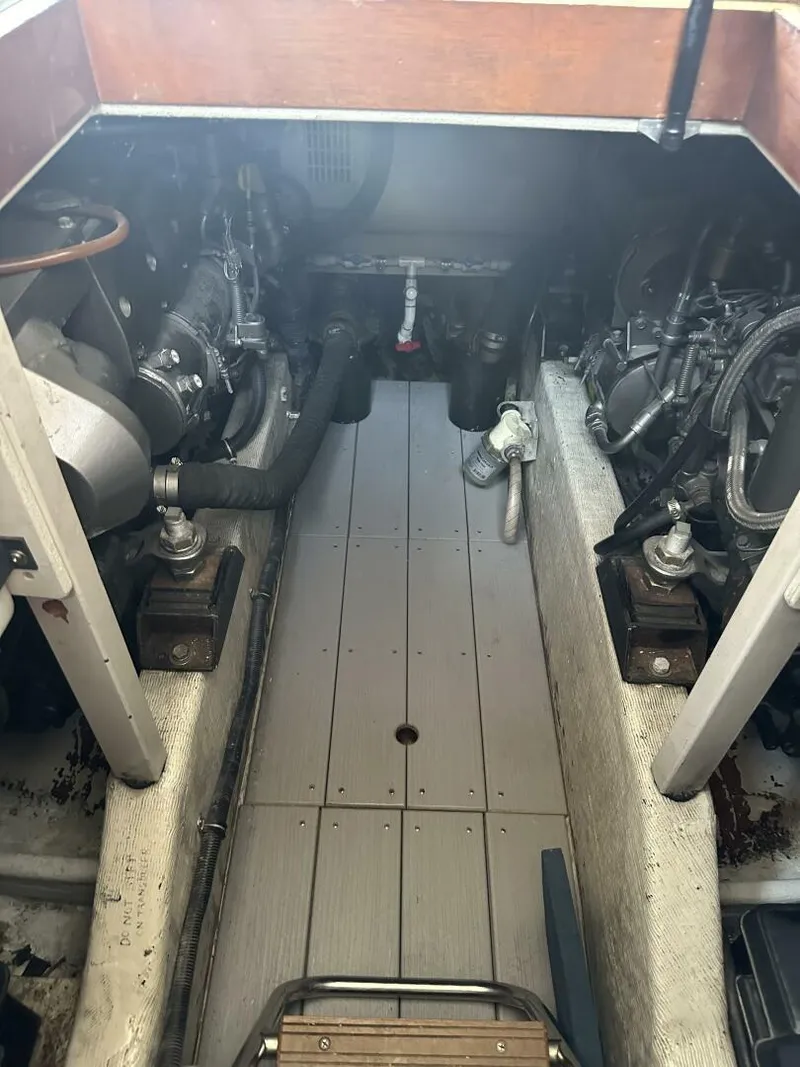 Slide: The Image of Engine compartment of 2003 Sabre 36 Fly Bridge Sedan boat. - 46