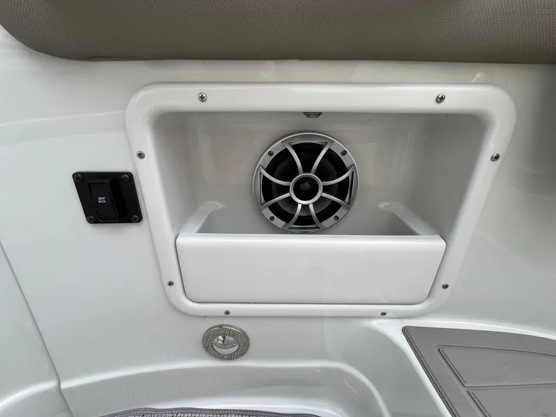 Slide: The Image of 2019 Crownline Eclipse E285 boat speaker and seatback switch detail. - 36