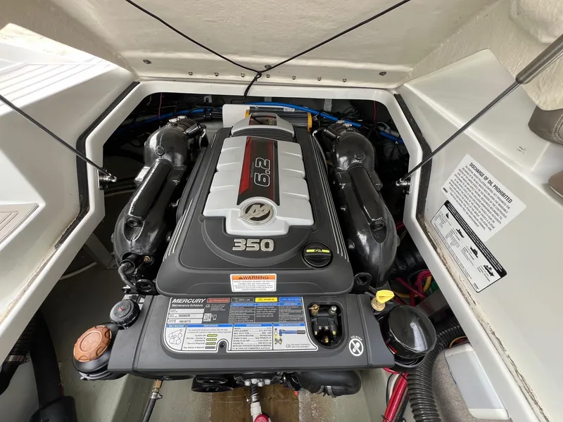 Slide: The Image of 2019 Crownline Eclipse E285 boat engine, 6.2L Mercury 350 horsepower, detailed view. - 39