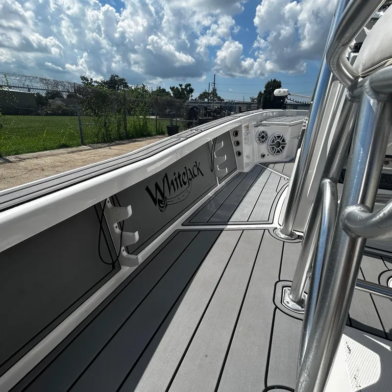 Slide: The Image of 2021 BlackJack 256 Bay boat interior with sleek design and modern features. - 12