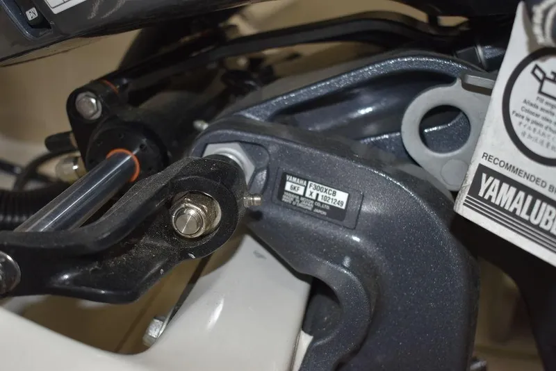 Slide: The Image of Close-up of 2024 Key West 239 FS boat engine components. - 37