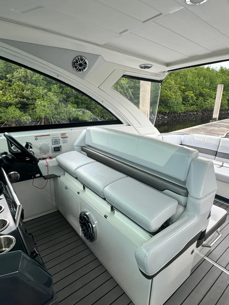 Slide: The Image of 2021 Formula 380 Super Sport Crossover OB interior with sleek seating and modern design. - 31