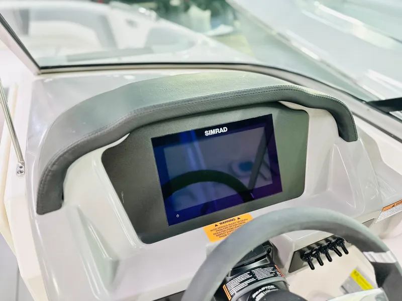 Slide: The Image of Dashboard of 2025 Chaparral 21 SSi OB boat with Simrad display. - 3