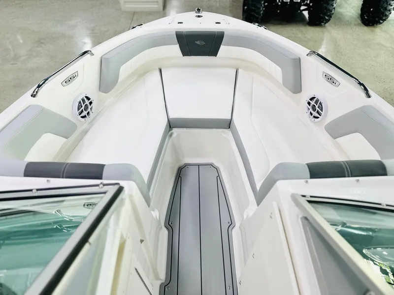 Slide: The Image of 2025 Chaparral 21 SSi OB boat interior with spacious seating and modern design. - 6