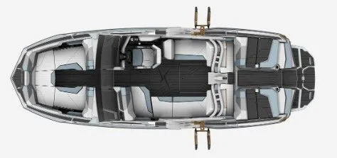 Slide: The Image of Top view of MasterCraft X24 boat, 2026 model. - 3