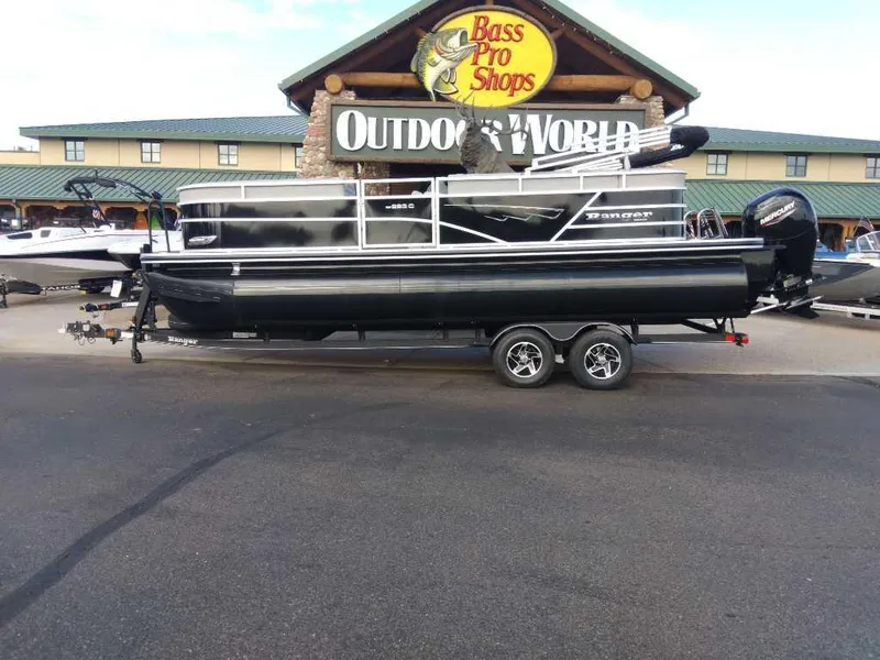 Slide: The Image of 2024 Ranger Reata 223C pontoon boat at Bass Pro Shops Outdoor World. - 0
