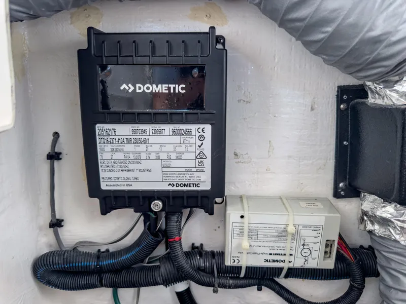 Slide: The Image of Dometic control panel in 2017 Intrepid 430 Sport Yacht engine room. - 23