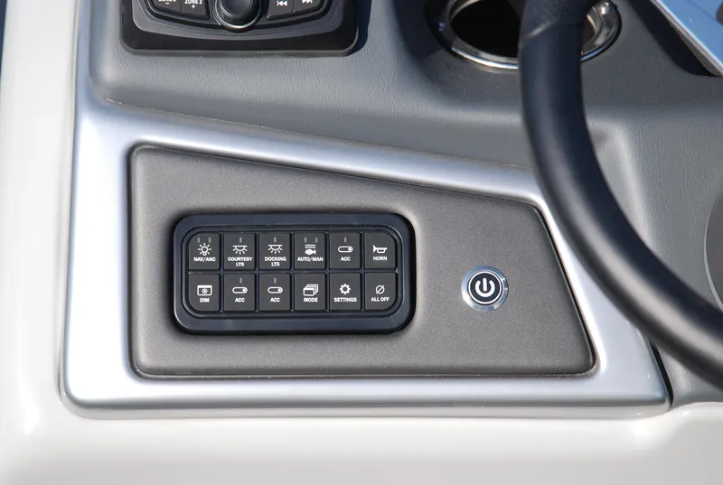 Slide: The Image of 2024 Ranger Reata 220F control panel with various function buttons. - 7
