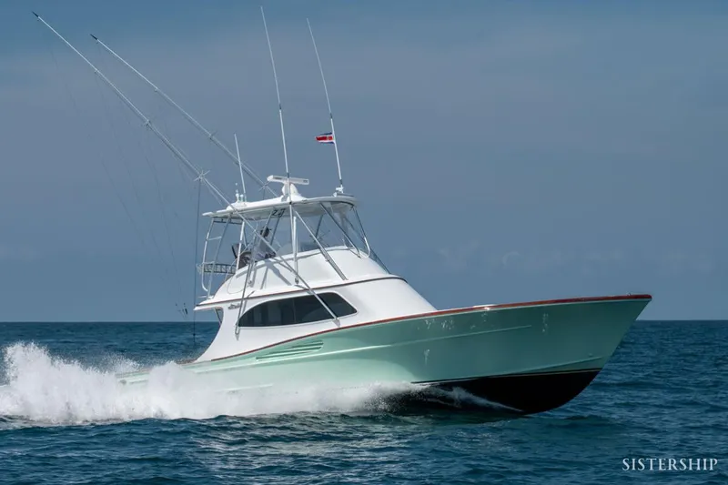 The Image of 2025 Maverick Yachts Costa Rica 45 Sportfish cruising on open water. - 0