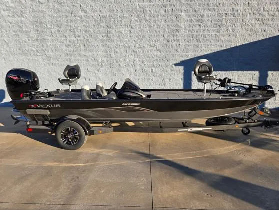 The Image of 2025 Vexus AVX1980C fishing boat on trailer, side view in sunlight. - 0