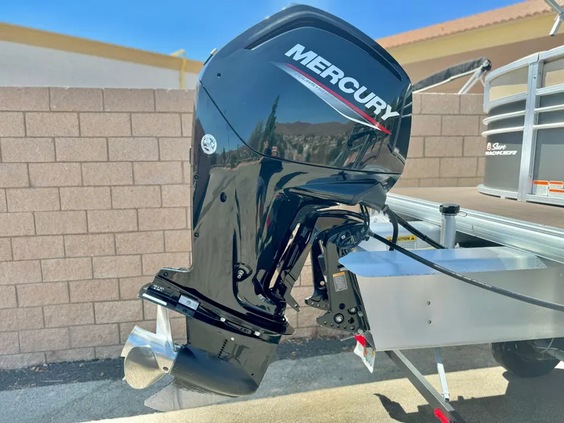 Slide: The Image of 2023 Sun Tracker Party Barge 20 DLX with Mercury outboard motor. - 8