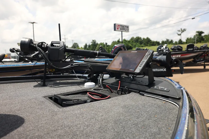 Slide: The Image of 2024 Nitro Z21 XL Pro boat with advanced navigation equipment on deck. - 5