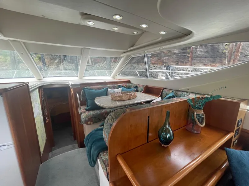 Slide: The Image of Interior of 1997 Maxum 4600 Custom SCB yacht with elegant seating and decor. - 43