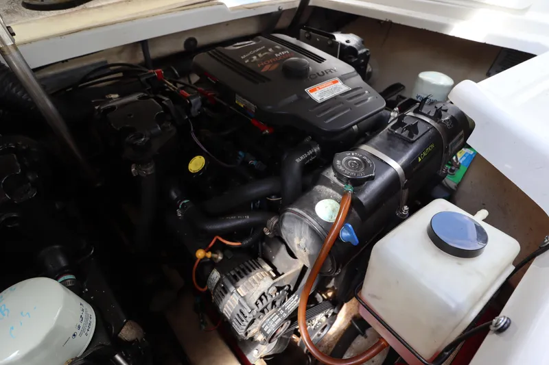 Slide: The Image of Engine compartment of a 2005 Formula 280 Bowrider boat. - 27