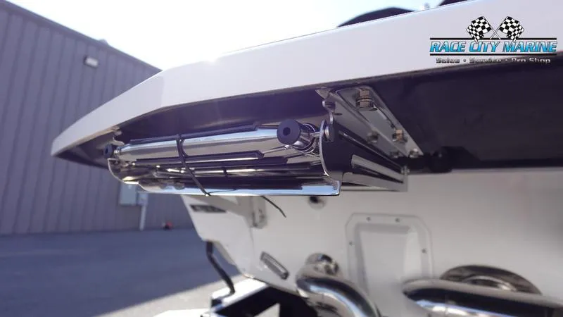 Slide: The Image of 2025 Nautique Super Air Nautique G23 boat detail, featuring Race City Marine branding. - 10
