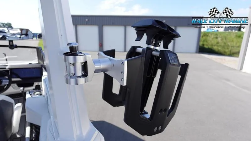 Slide: The Image of 2025 Nautique Super Air Nautique G23 wakeboard rack detail at Race City Marine. - 33