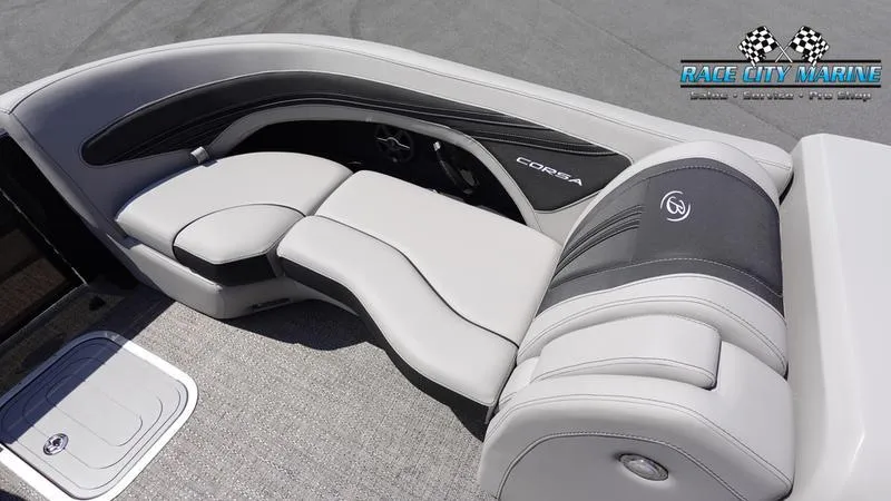 Slide: The Image of Luxurious seating on 2025 Barletta X23U boat with sleek design and premium upholstery. - 42