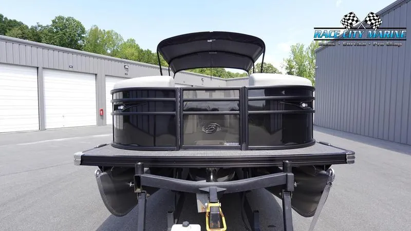 Slide: The Image of 2025 Barletta X23U pontoon boat at Race City Marine dealership. - 6