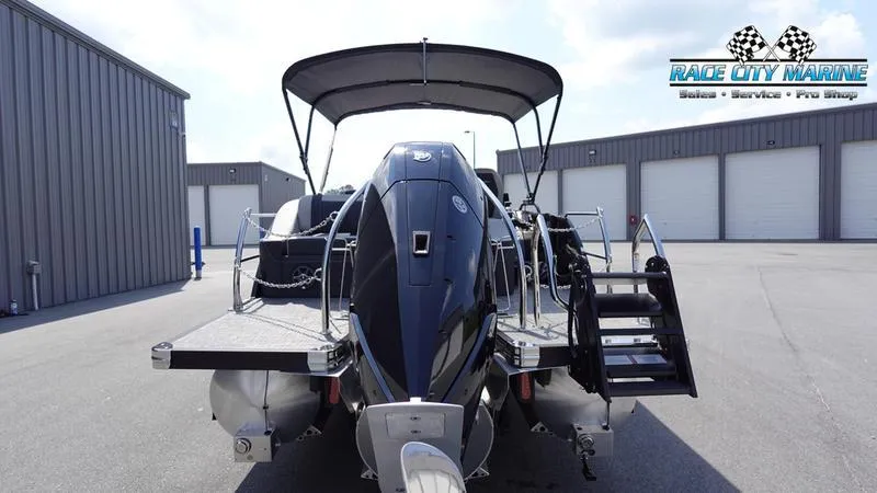 Slide: The Image of 2025 Barletta X23U pontoon boat with canopy at Race City Marine. - 7