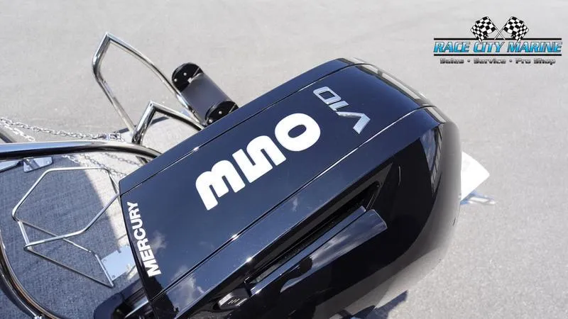 Slide: The Image of Mercury outboard motor on Barletta X23U, 2025 model, at Race City Marine. - 9