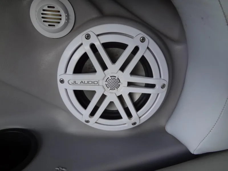 Slide: The Image of JL Audio speaker in 2004 MasterCraft X-Star boat interior. - 28