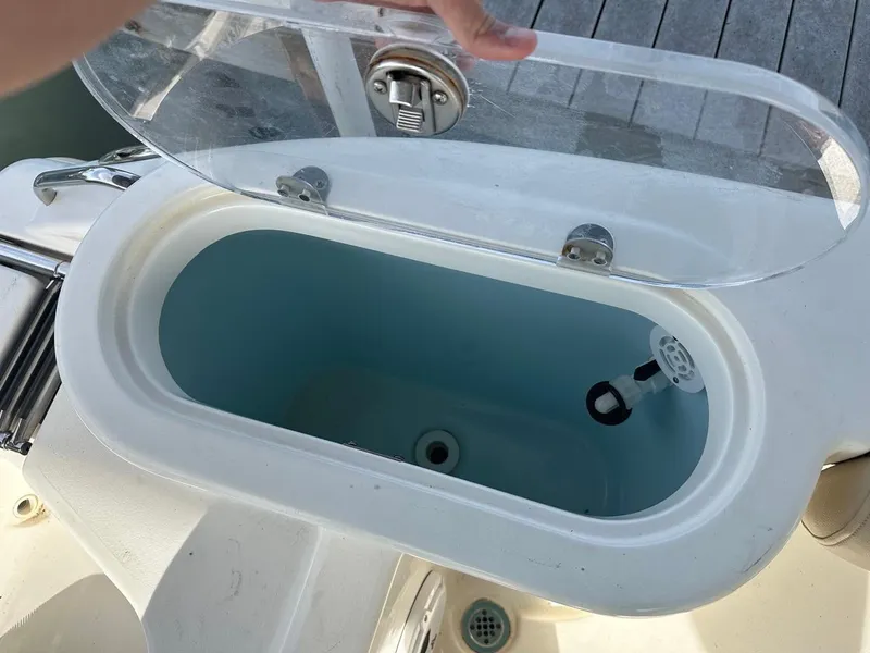 Slide: The Image of Open livewell on 2019 Key West 244 Center Console boat. - 21