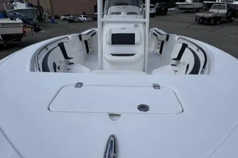 Slide: The Image of 2025 Tidewater 220 CC Adventure boat interior, featuring spacious seating and sleek design. - 6