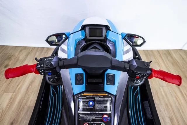 Slide: The Image of 2024 Yamaha Waverunner GP HO with Audio, featuring red handlebars and sleek dashboard design. - 12