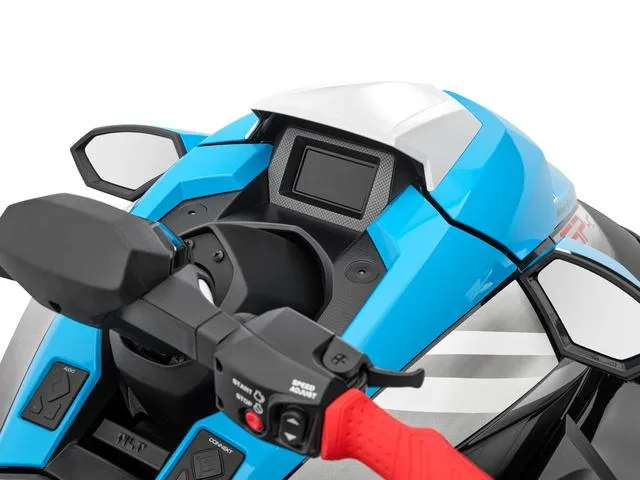 Slide: The Image of 2024 Yamaha Waverunner GP HO™ with Audio, featuring sleek blue design and advanced dashboard controls. - 40