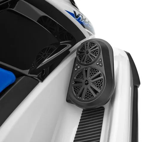 Slide: The Image of 2024 Yamaha Waverunner VX-C® with dual speakers, sleek design, and modern features. - 11