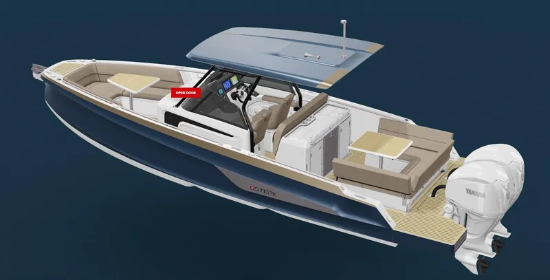 Slide: The Image of 2025 STERK 31 WB Sport boat with sleek design and modern features. - 20