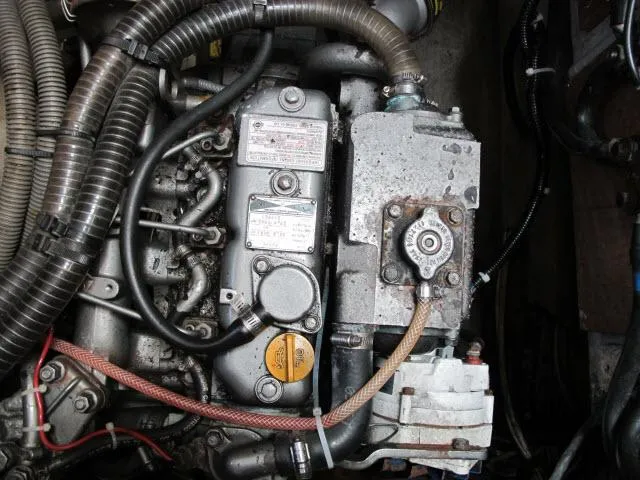 Slide: The Image of Engine components of a 2000 Alliaura Privilege 37 yacht. - 47