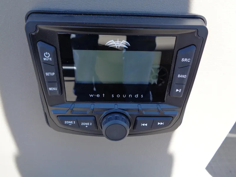 Slide: The Image of Wet Sounds audio system on 2025 Sun Tracker Bass Buggy 16 XL Select. - 16
