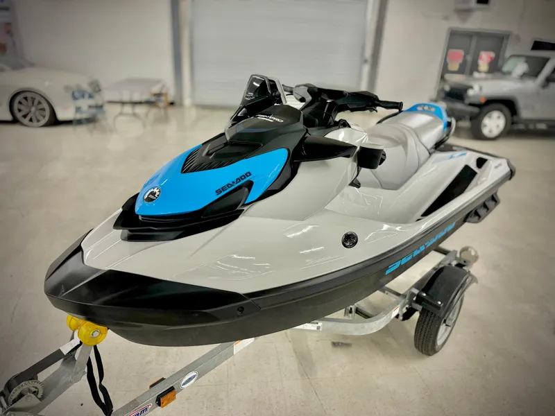Slide: The Image of 2022 Yamaha WaveRunner Fish Pro Scout 130 on trailer in showroom. - 3
