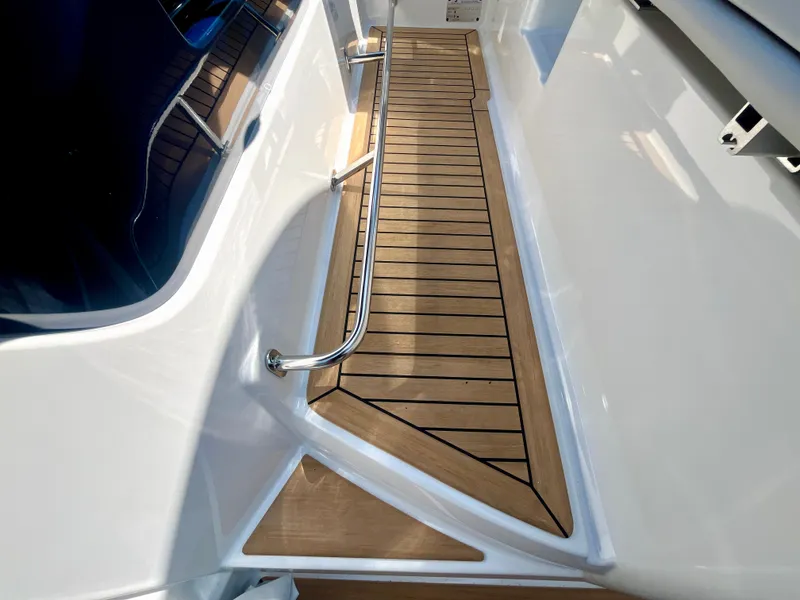 Slide: The Image of Teak deck detail on 2023 Beneteau Gran Turismo 41 yacht. - 38