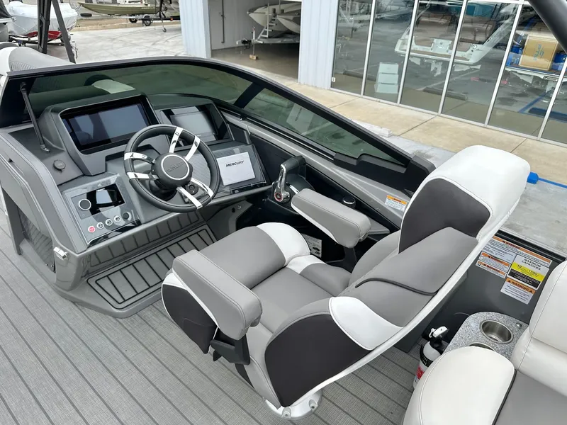 Slide: The Image of Avalon 27' Excalibur LTD Elite Windshield w/ Twin 400HP Mercury V10's & JOYSTICK CONTROL! 2026 - 14