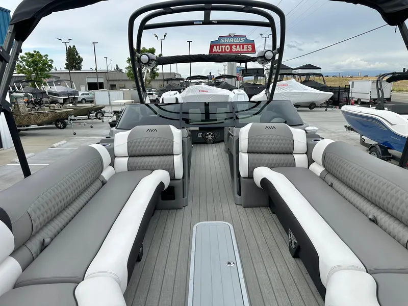 Slide: The Image of Avalon 27' Excalibur LTD Elite Windshield w/ Twin 400HP Mercury V10's & JOYSTICK CONTROL! 2026 - 6