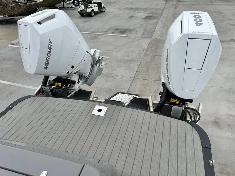 Slide: The Image of Avalon 27' Excalibur LTD Elite Windshield w/ Twin 400HP Mercury V10's & JOYSTICK CONTROL! 2026 - 9