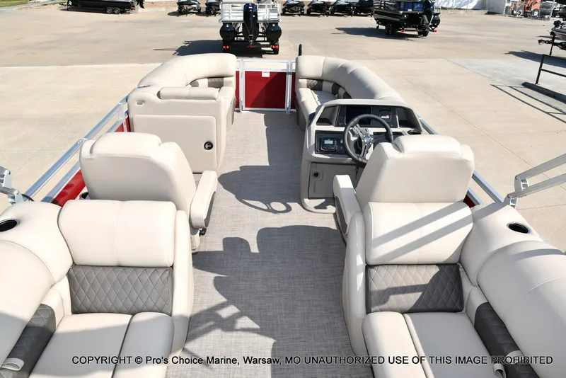 Slide: The Image of Sun Tracker Party Barge 22 DLX w/150 Mercury 4 Stroke 2025 - 28