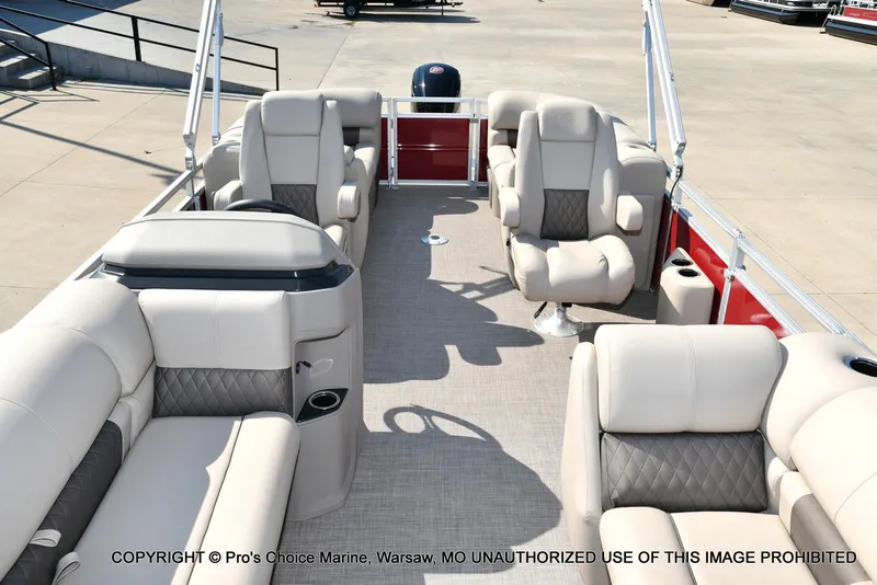 Slide: The Image of Sun Tracker Party Barge 22 DLX w/150 Mercury 4 Stroke 2025 - 3