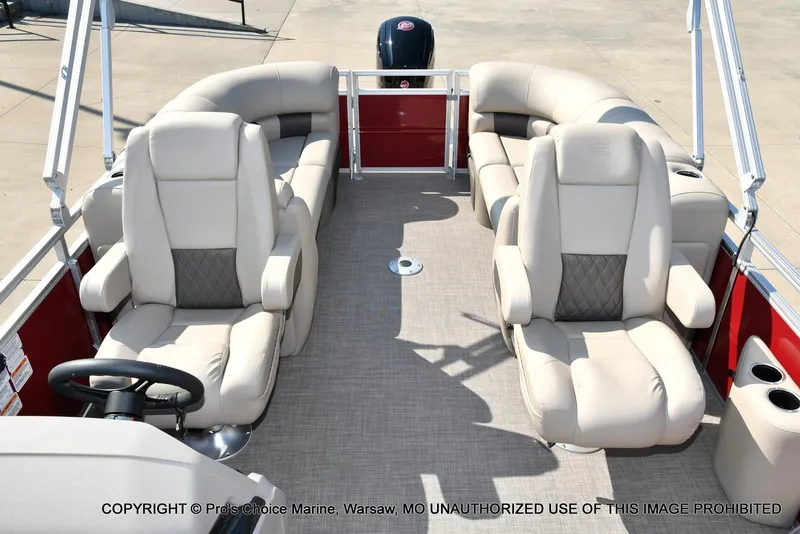 Slide: The Image of Sun Tracker Party Barge 22 DLX w/150 Mercury 4 Stroke 2025 - 5