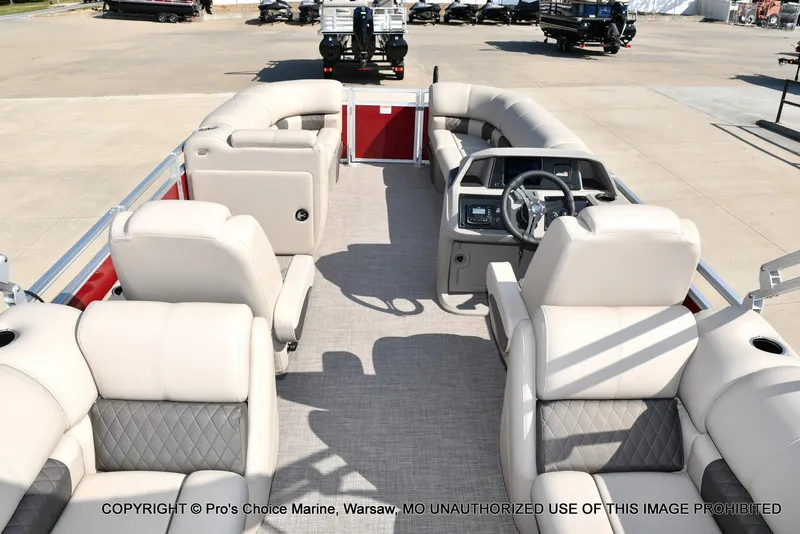 Slide: The Image of Sun Tracker Party Barge 22 DLX w/150 Mercury 4 Stroke 2025 - 6