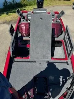 Slide: The Image of 2024 Ranger RT188P fishing boat interior with seating and storage compartments. - 7