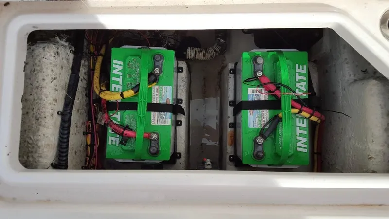 Slide: The Image of 2011 Pro-Line 23 Express boat with two Interstate batteries installed. - 5