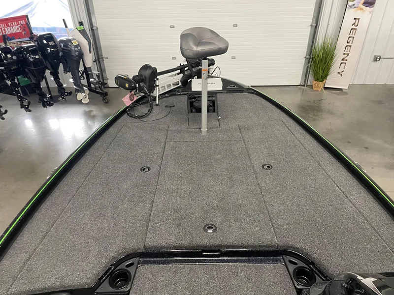 Slide: The Image of 2025 Nitro Z20 XL Pro fishing boat with trolling motor in showroom. - 6